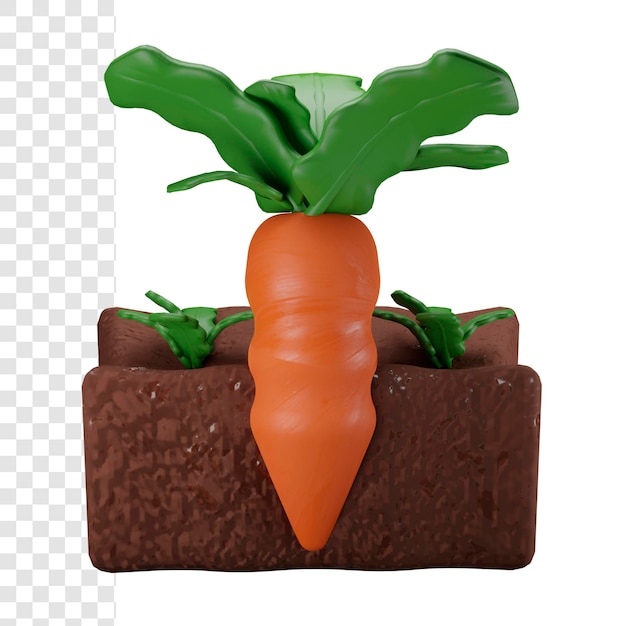 PSD 3d carrot farm