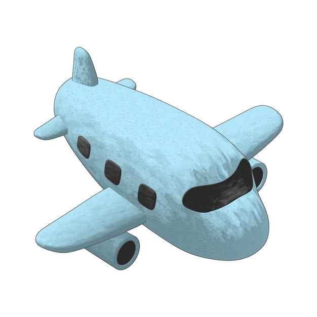Иллюстрация 3D мультфильма о самолете