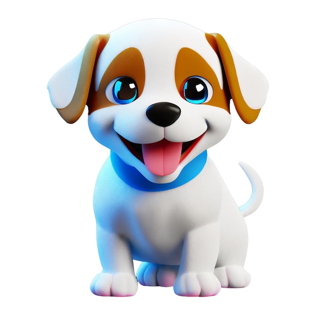 PSD 3d cartoon baby hond glimlachend hoge kwaliteit render illustratie