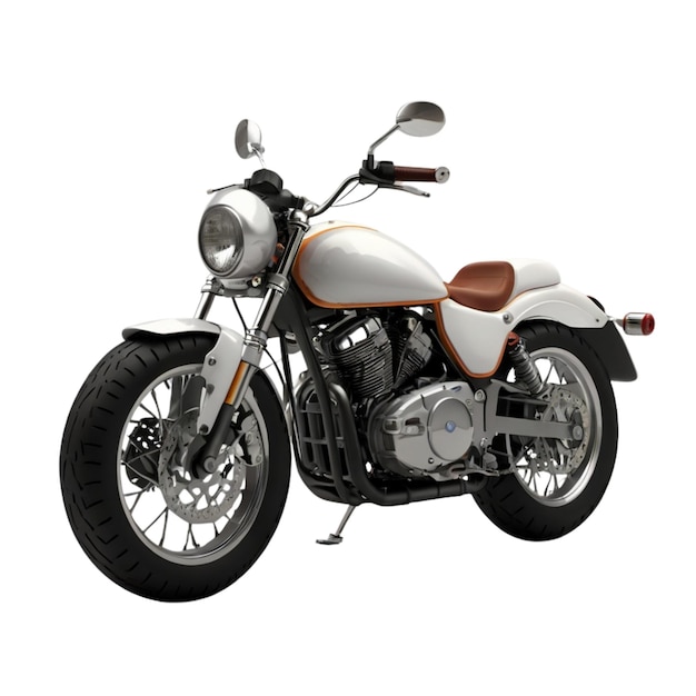 3d cartoon bike isolated on transparent background