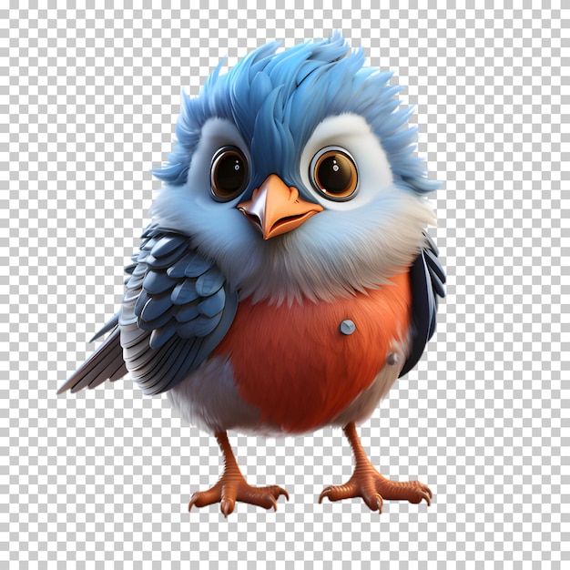 PSD 透明な背景の3dアニメの鳥