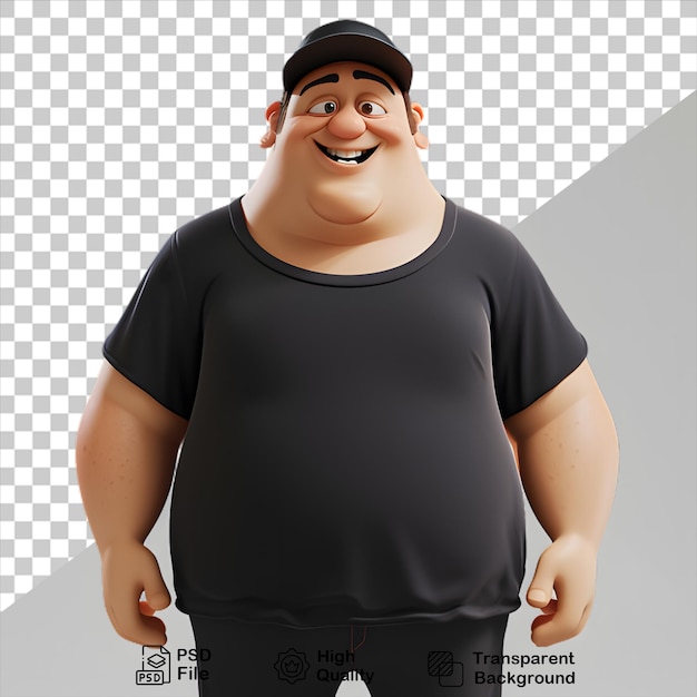 Disegno di personaggi di cartoni animati 3d su sfondo trasparente include file png