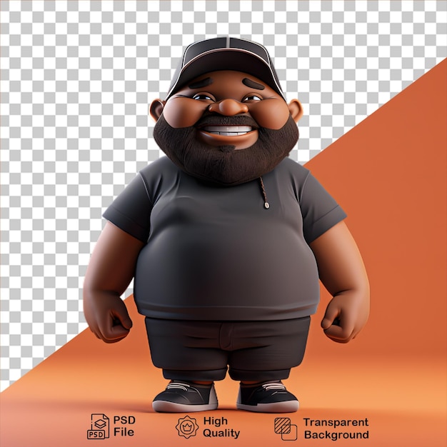 PSD 3d cartoon character design on transparent background include png file