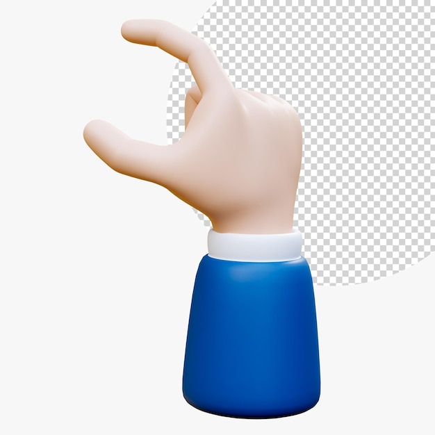 3D 만화 캐릭터 손이 맨 위로 올라갔습니다. 남성과 여성의 팔 장식 3D 렌더링