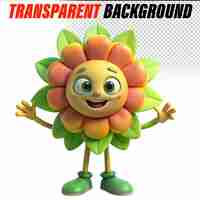 PSD 3d cartoon cute flower