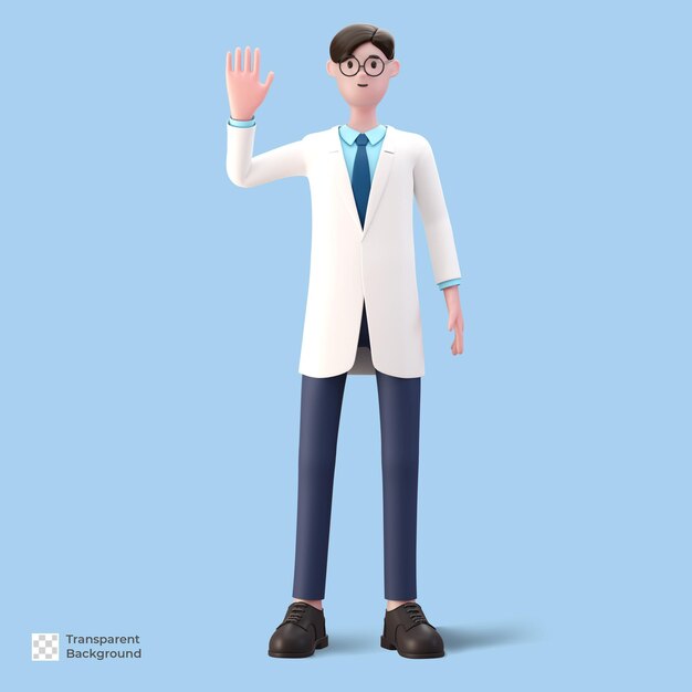 3d cartoon doctor character