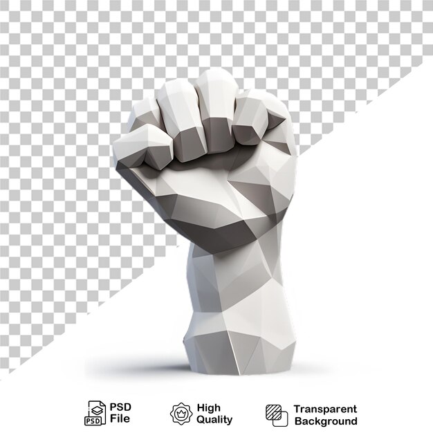 PSD 3d cartoon hand sign isolated on transparent background png file