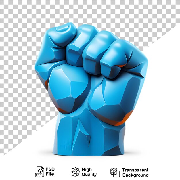 PSD 3d cartoon hand sign isolated on transparent background png file