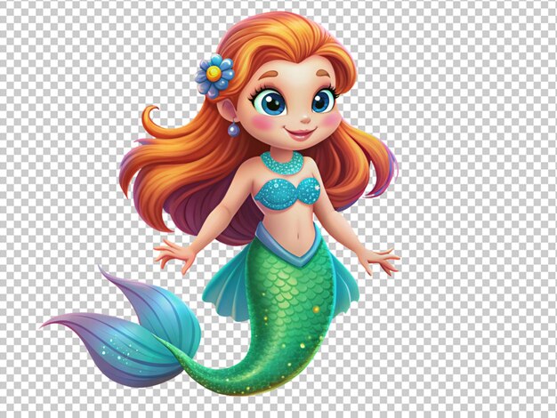 PSD 3d cartoon mermaid