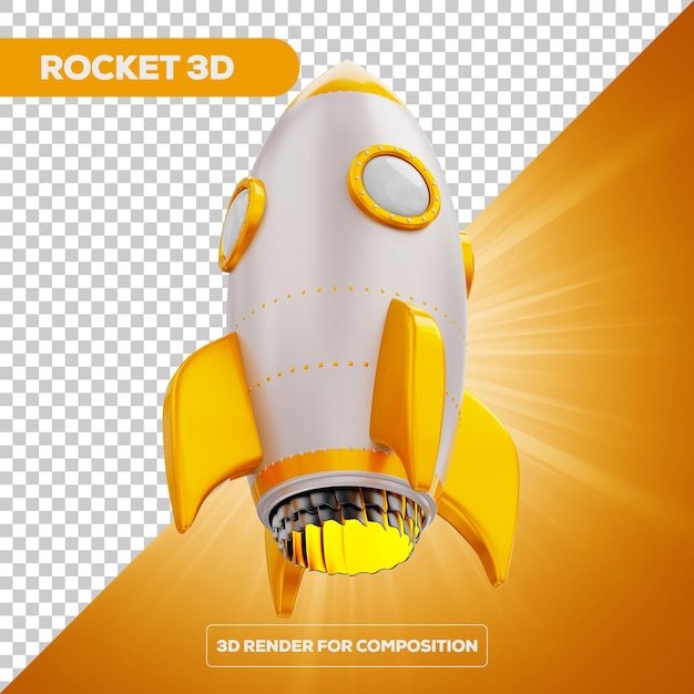3D cartoon raketlancering