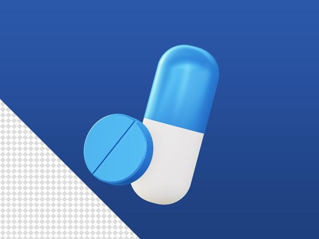 3d cartoon render blue medicine health care icons with podium for UI UX web mobile apps ads designs