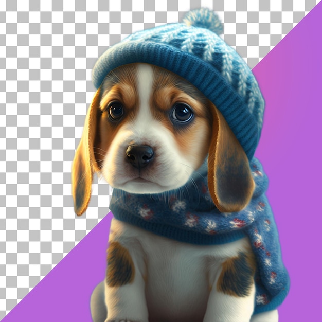 3d cartoon schattige puppy psd