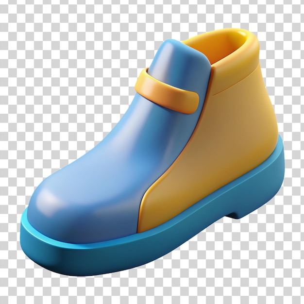 PSD 3d cartoon shoe isolated on transparent background