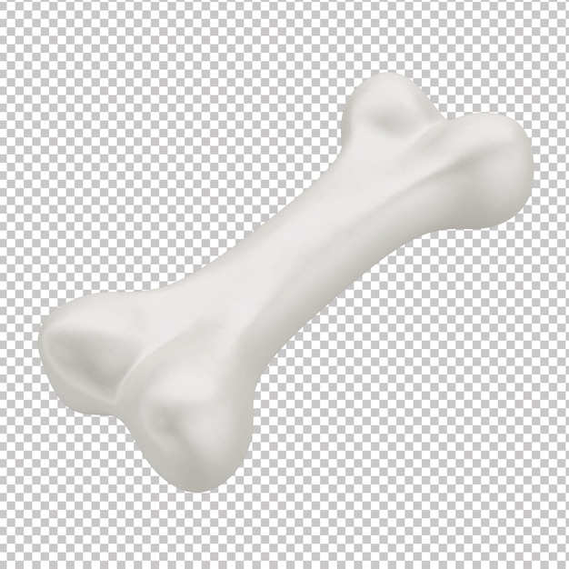 PSD 3d cartoon style bone with transparent background