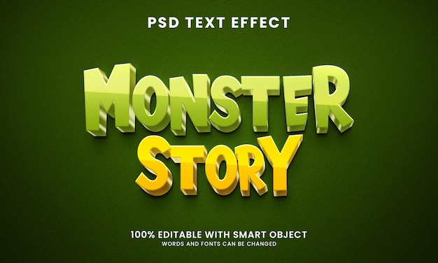 PSD 3d cartoon style text effect