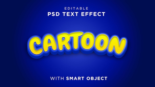 PSD effetto testo cartone animato 3d modificabile