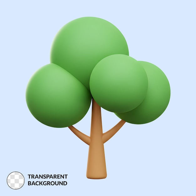 Иллюстрация 3D мультфильма " Дерево "