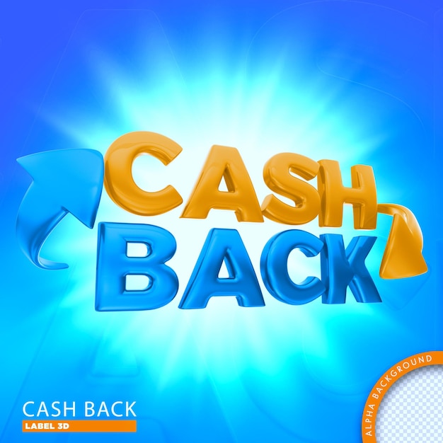 3d Cash Back-stempel voor reclame