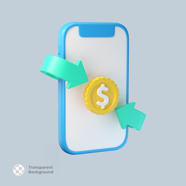 PSD 3d cashback icon design isolated