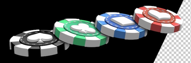 Fiches da poker del casinò 3d