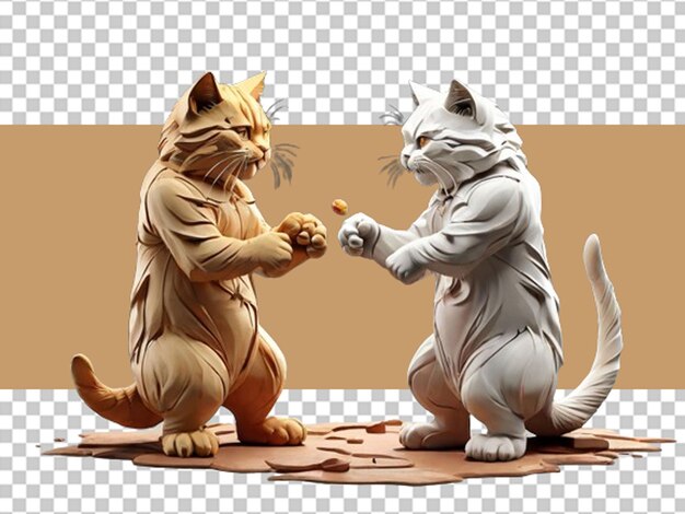 PSD 3d cat couple