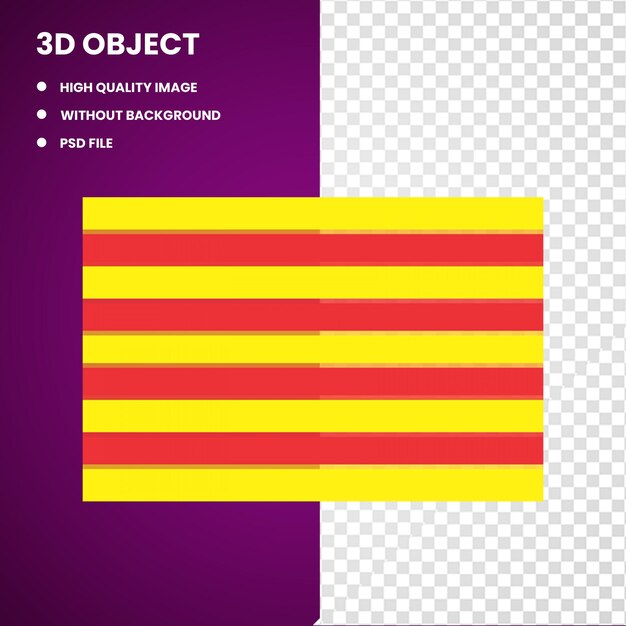 PSD 3d catalogna senyera estelada bandiera