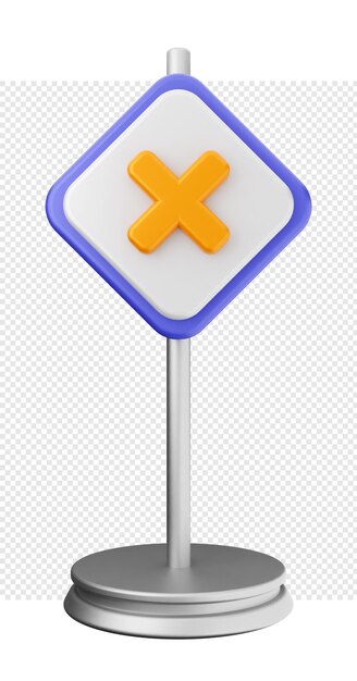 PSD 3d caution warning alert sign icon illustration render