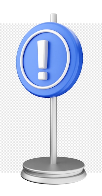 3d caution warning alert sign icon illustration render