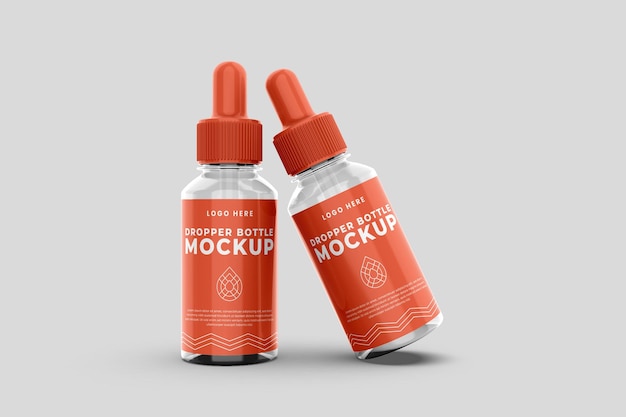 PSD 3d cbd dropper bottle mockup