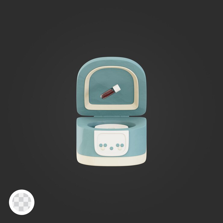 PSD 3d centrifuge blood icon