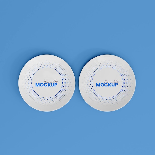 3D Ceramic Plate Mockup