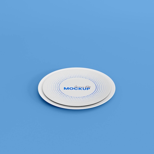 3D Ceramic Plate Mockup