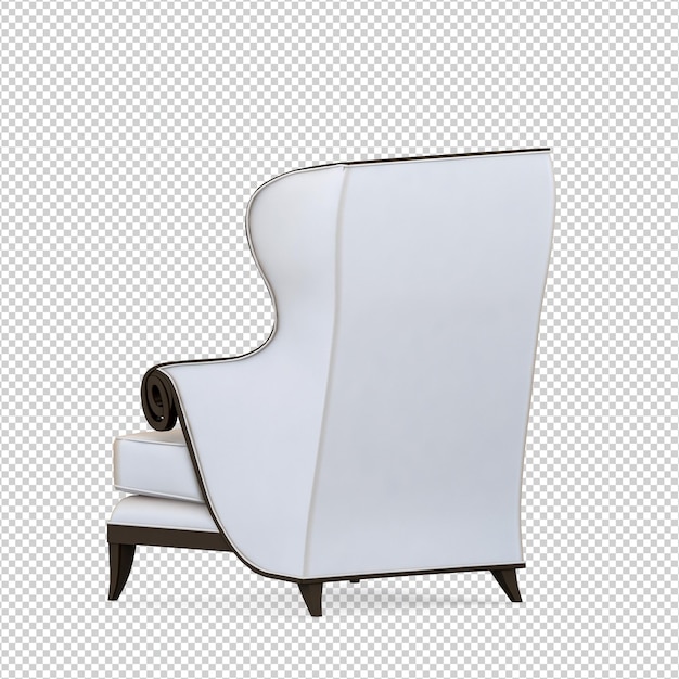 3d chair isolated rendering