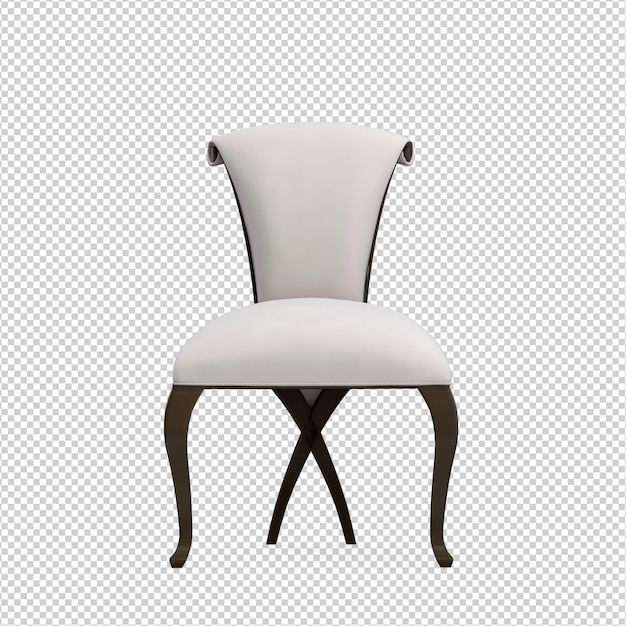 3d chair isolated rendering