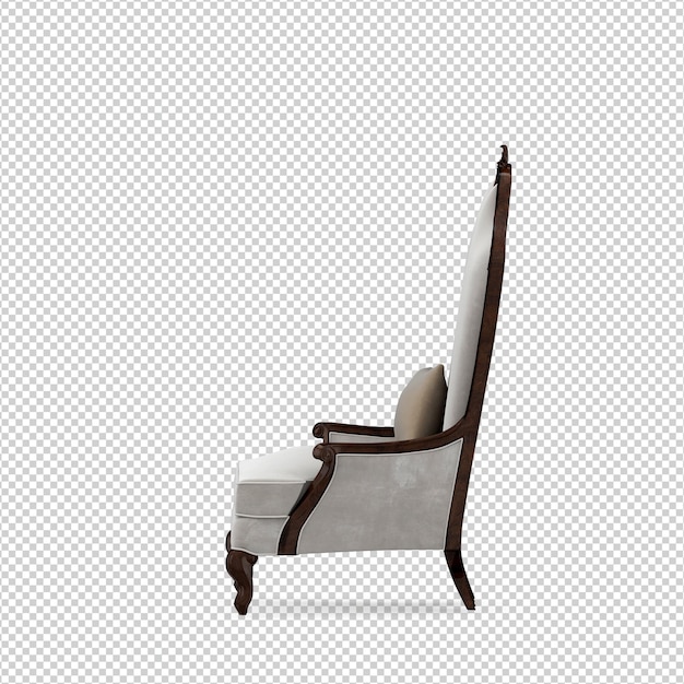 3D chair isolated rendering