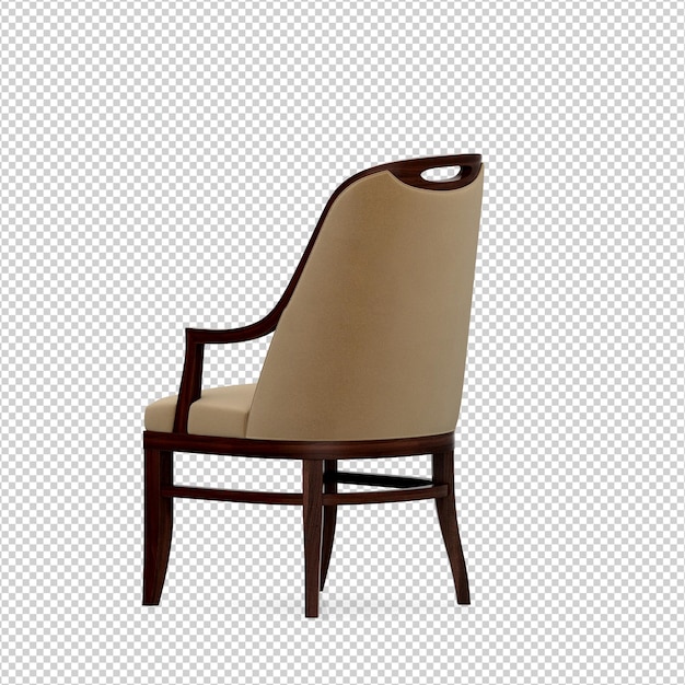 3d chair isolated rendering