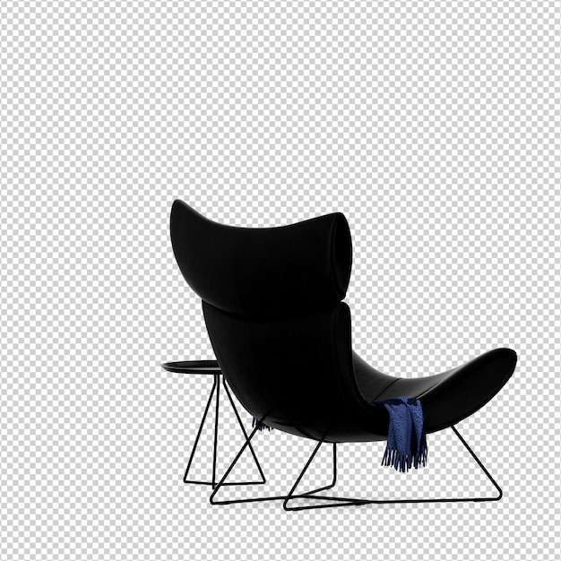 PSD 3d chair isolated rendering