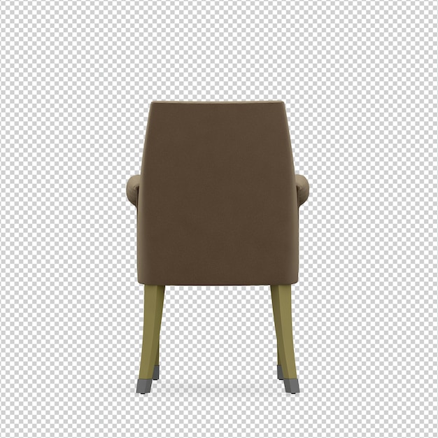 3D chair isolated rendering