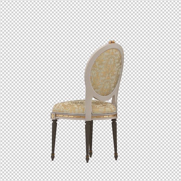 PSD 3d chair isolated rendering