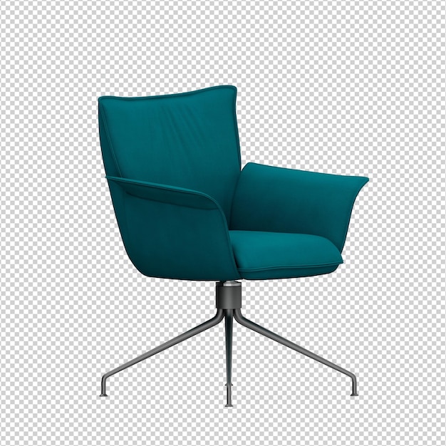 3D chair isolated rendering