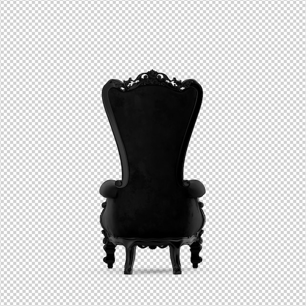 PSD 3d chair isolated rendering