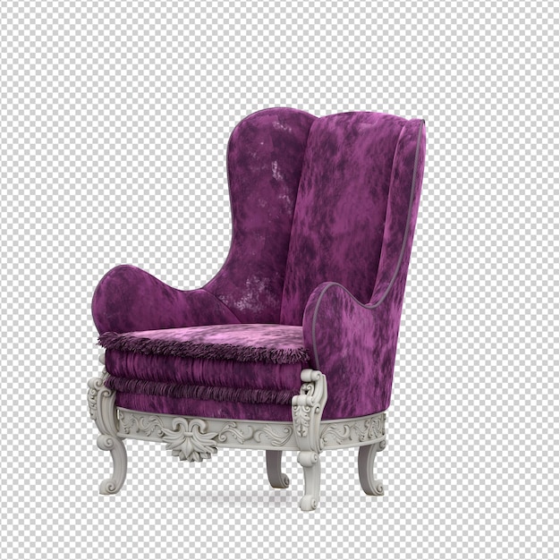 PSD 3d chair isolated rendering