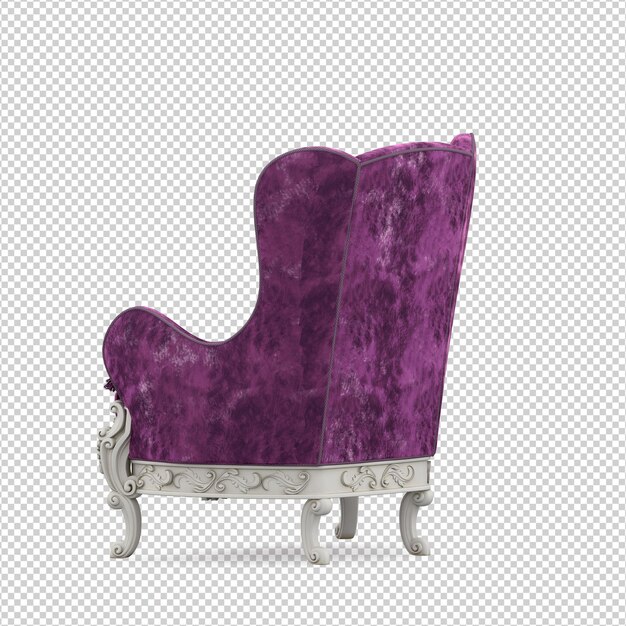 3d chair isolated rendering