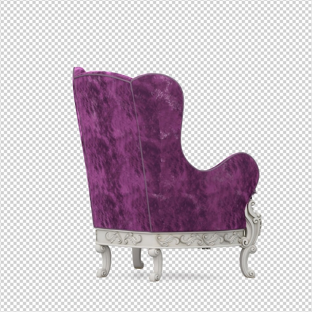 PSD 3d chair isolated rendering