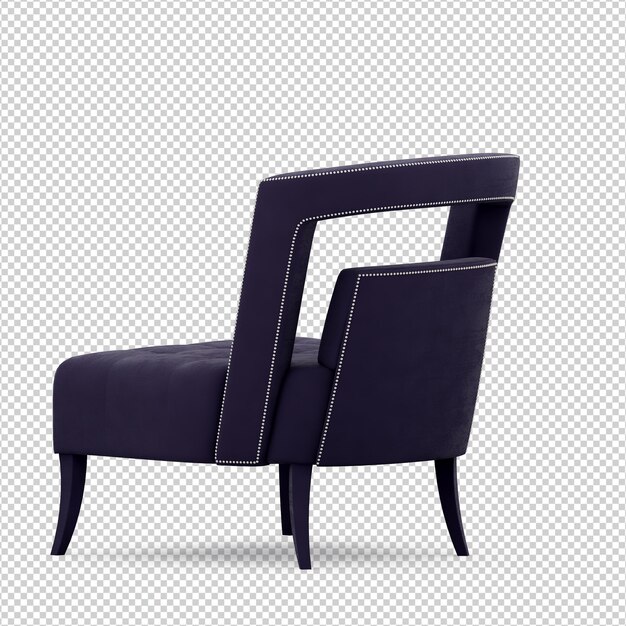 3D chair isolated rendering