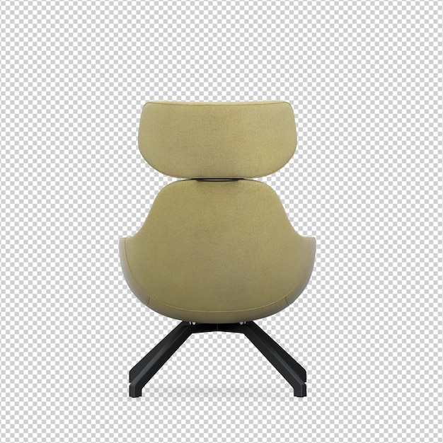 PSD 3d chair isolated rendering