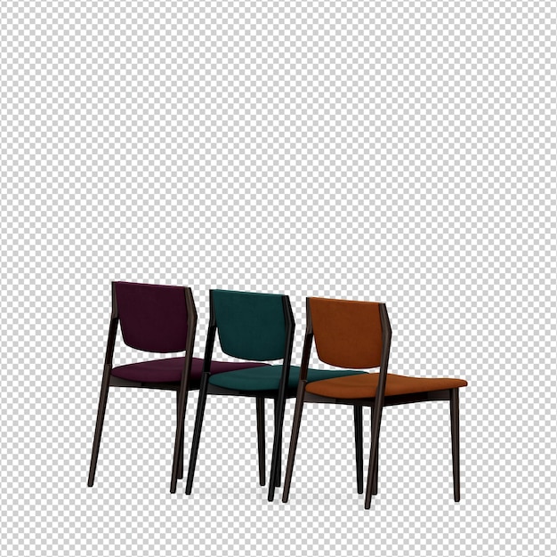 3d chair isolated rendering