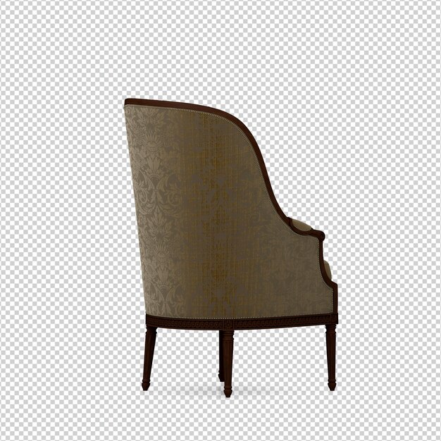 3D chair isolated rendering