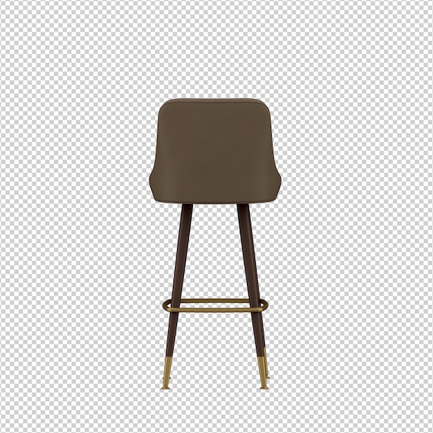 3d chair isolated rendering