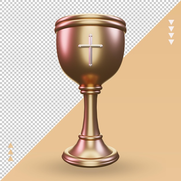 PSD 3d chalice easter icon rendering front view